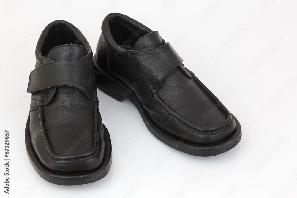Men black shoes isolated on white background Men black shoes isolated on white background