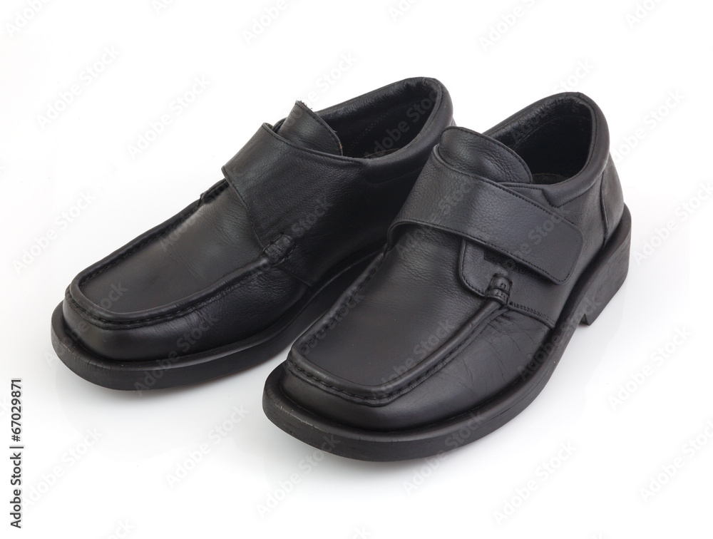 Men black shoes isolated on white background Men black shoes isolated on white background