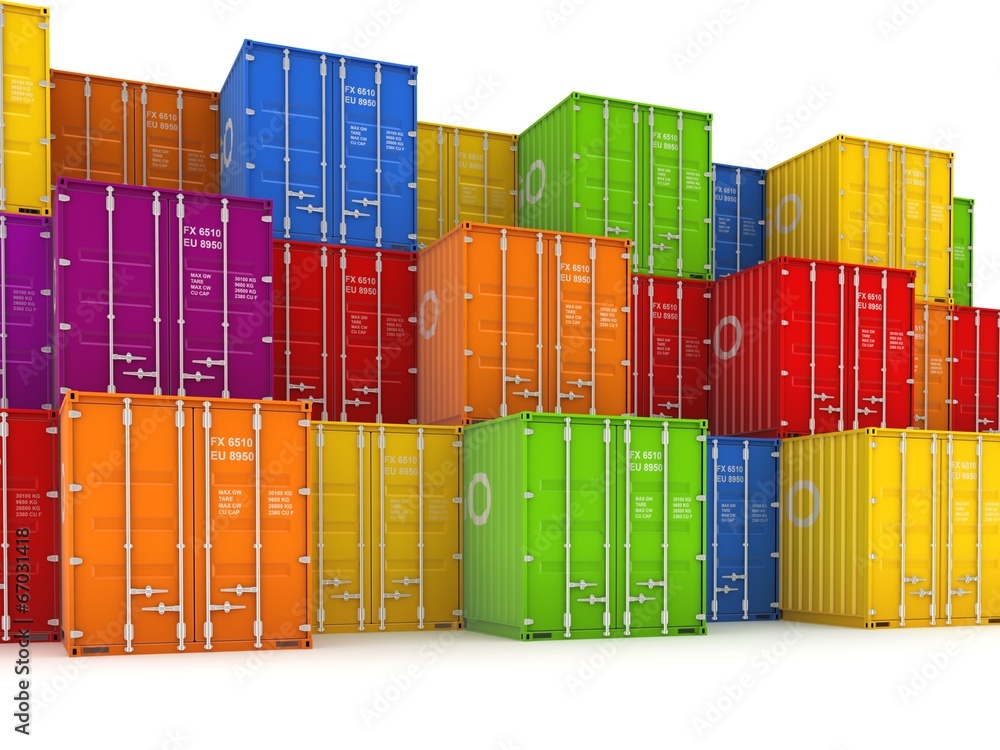 Fototapeta premium Colorful containers.