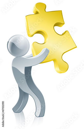 Jigsaw piece mascot