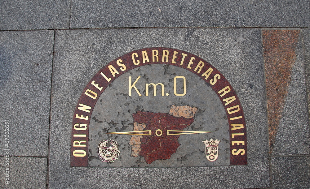 0 kilometer, origin of Spanish radial roads, Madrid