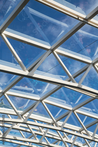 White Steel and Glass Atrium Roof