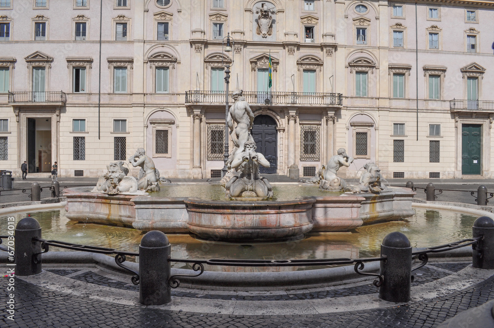 Naklejka premium Fontana of the Four Rivers in Rome