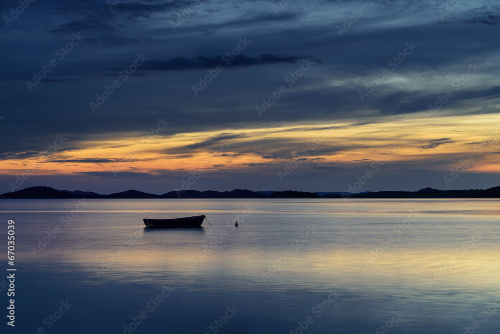 Dalmatia sunset in bay