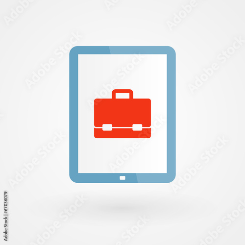 Tablet and briefcase