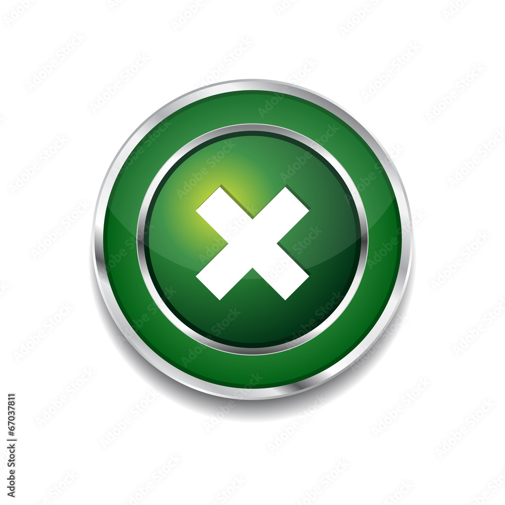 Cross Circular Green Vector Web Button Icon Cross Circular Green Vector Web Button Icon