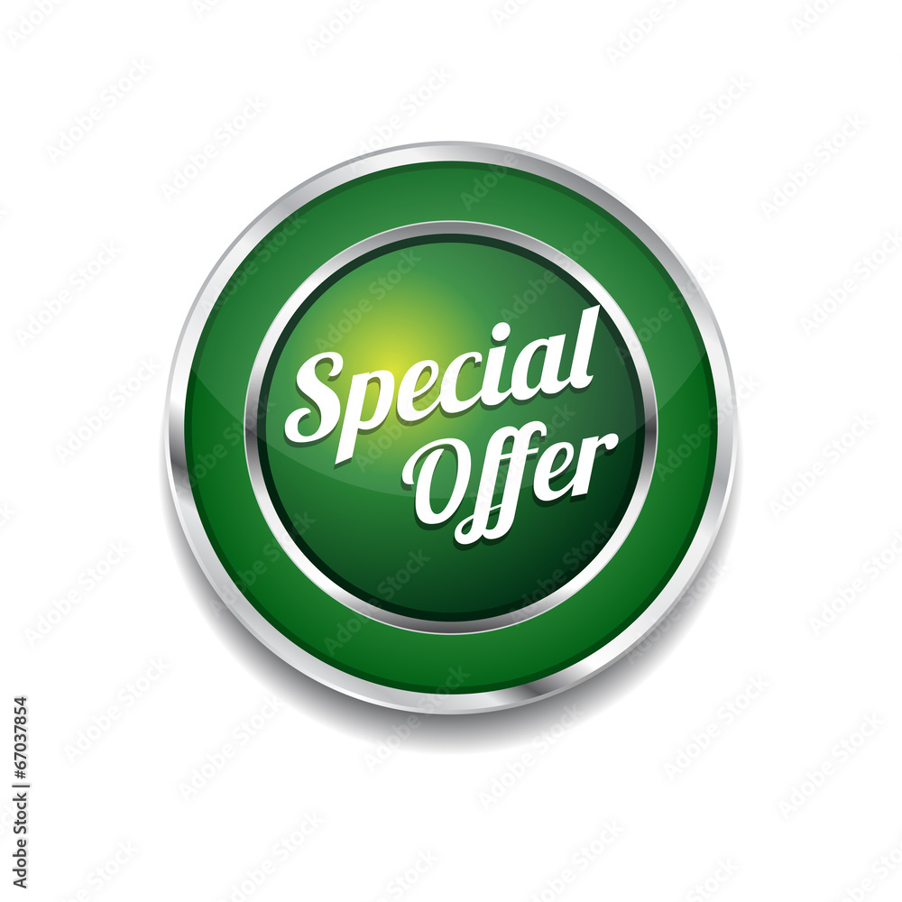 Special Offer Green Vector Icon Button Special Offer Green Vector Icon Button
