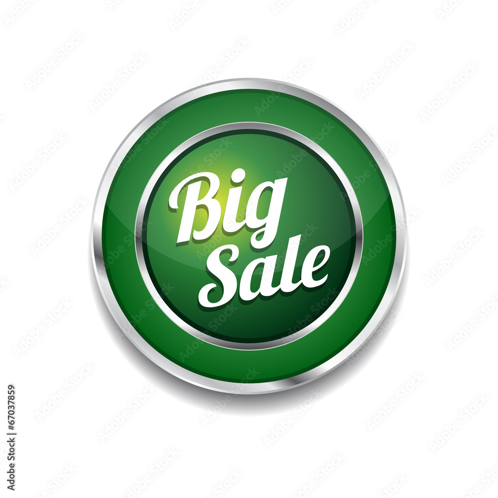 Big Sale Glossy Shiny Circular Vector Button