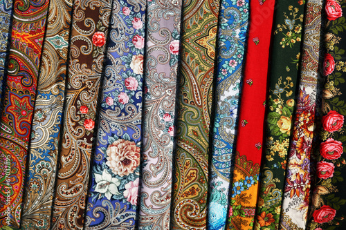 Colorful Russian fabric