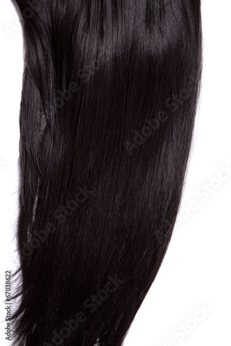 Black shiny straight hair