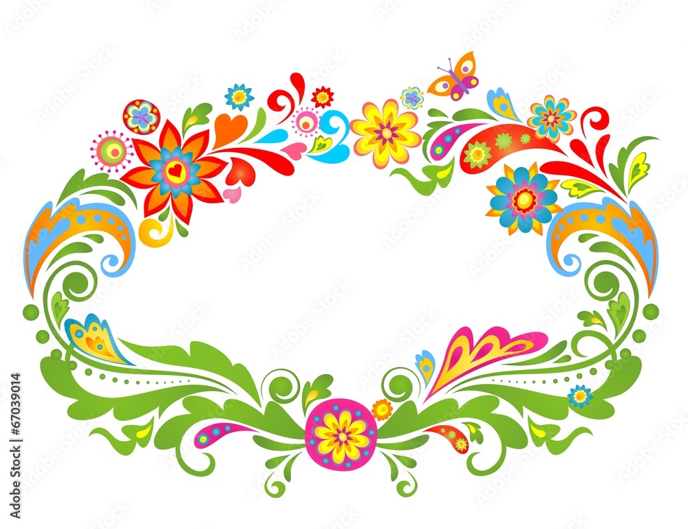 Summer floral frame Summer floral frame