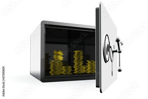 Tableau sur toile Geld in de kluis