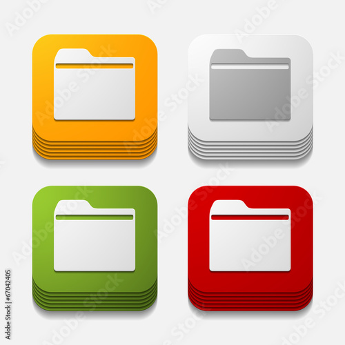 square button: folder