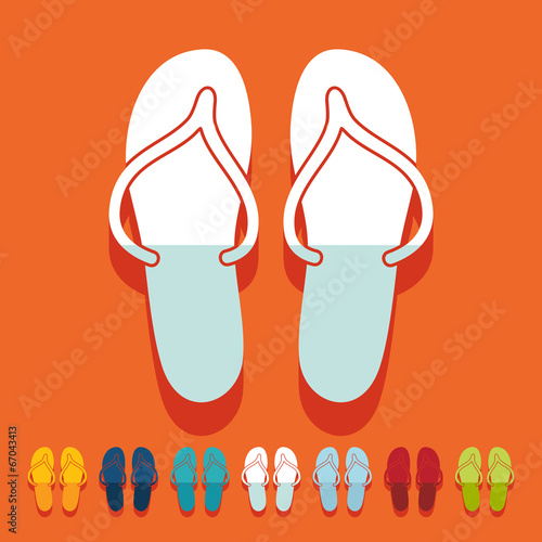 Flat design: slippers