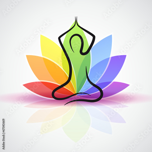 meditation bunte blume