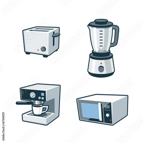 Home Appliances 3 - Toaster, Blender, Coffee maker, Microwave Ov