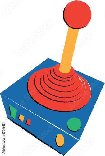 Retro Video Game Joystock Children's Illustration
