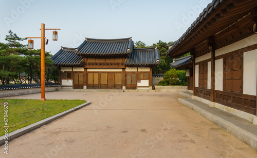 Namsangol Hanok village, the traditional Korean village photo