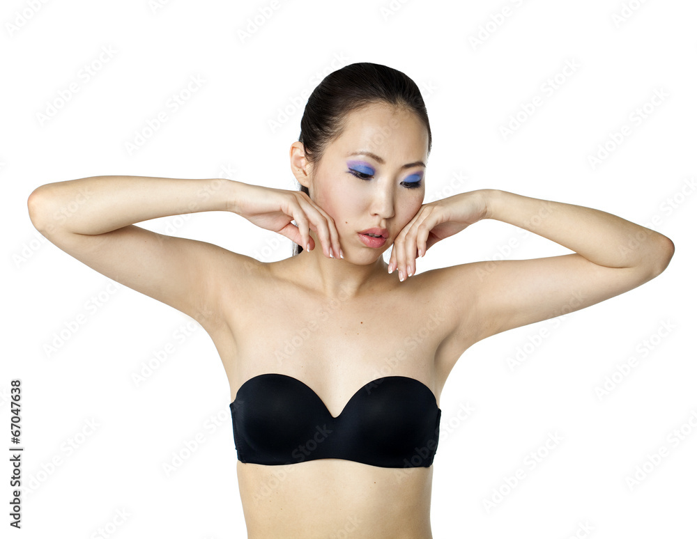 Naklejka premium Asian young woman