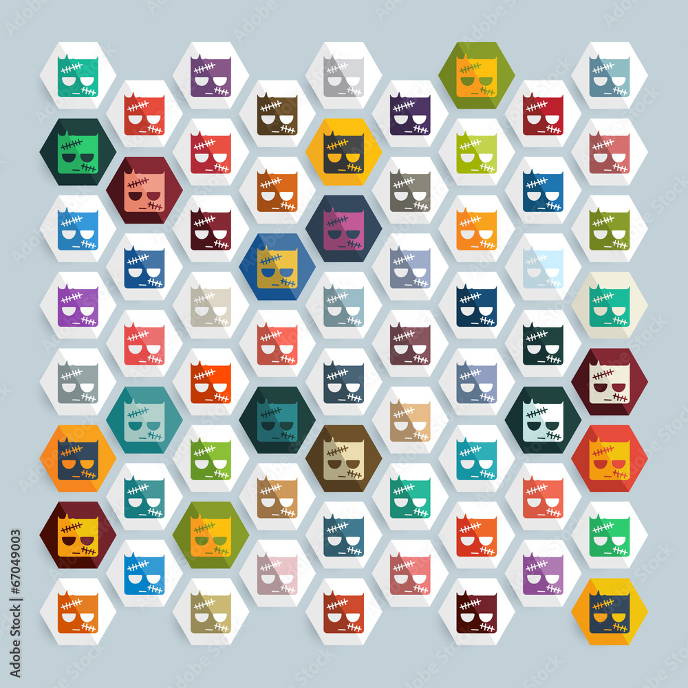 Flat design: zombie Flat design: zombie