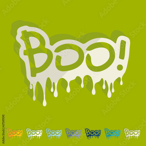 Flat design: boo