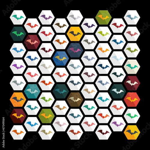 Flat design: bat