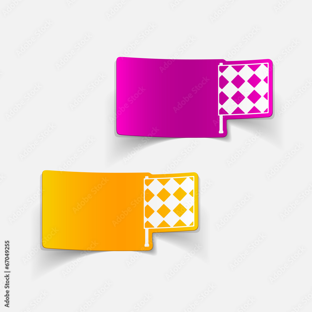 realistic design element: linesman flag realistic design element: linesman flag