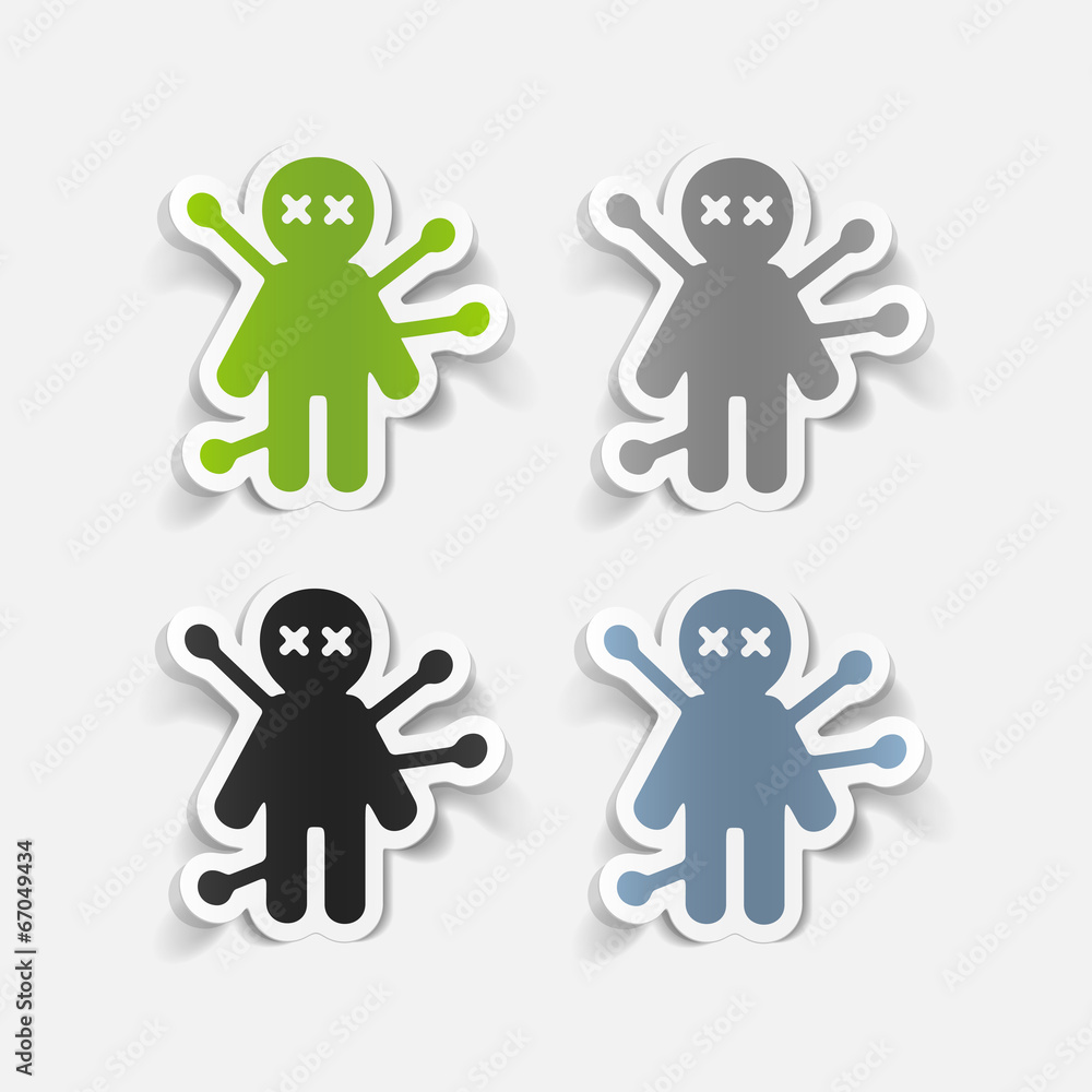 realistic design element: voodoo Doll realistic design element: voodoo Doll