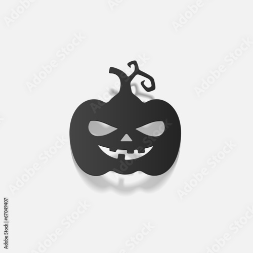 realistic design element: pumpkin