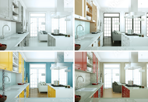 Fototapeta Naklejka Na Ścianę i Meble -  modern Kitchen Interior Design
