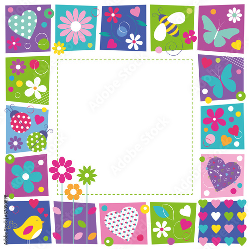 cute hearts flowers and but...