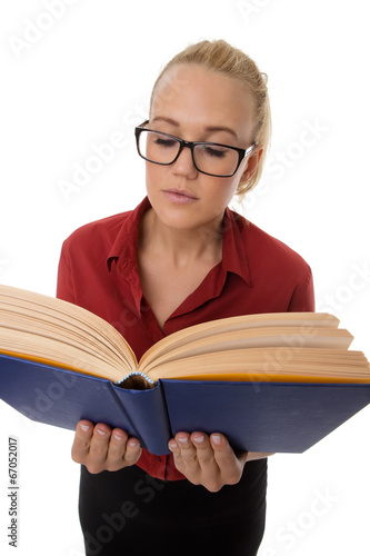 reading a book