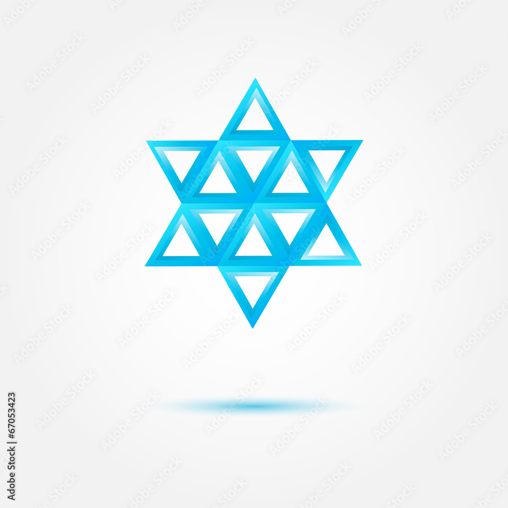 Abstract Jewish star made by triangles - vector symbol Abstract Jewish star made by triangles - vector symbol
