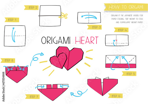 How to make origami hearts