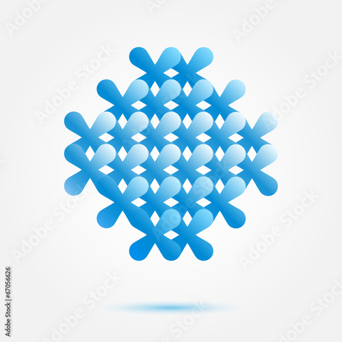 Soft blue vector business sybmol - perfect for consulting, progr