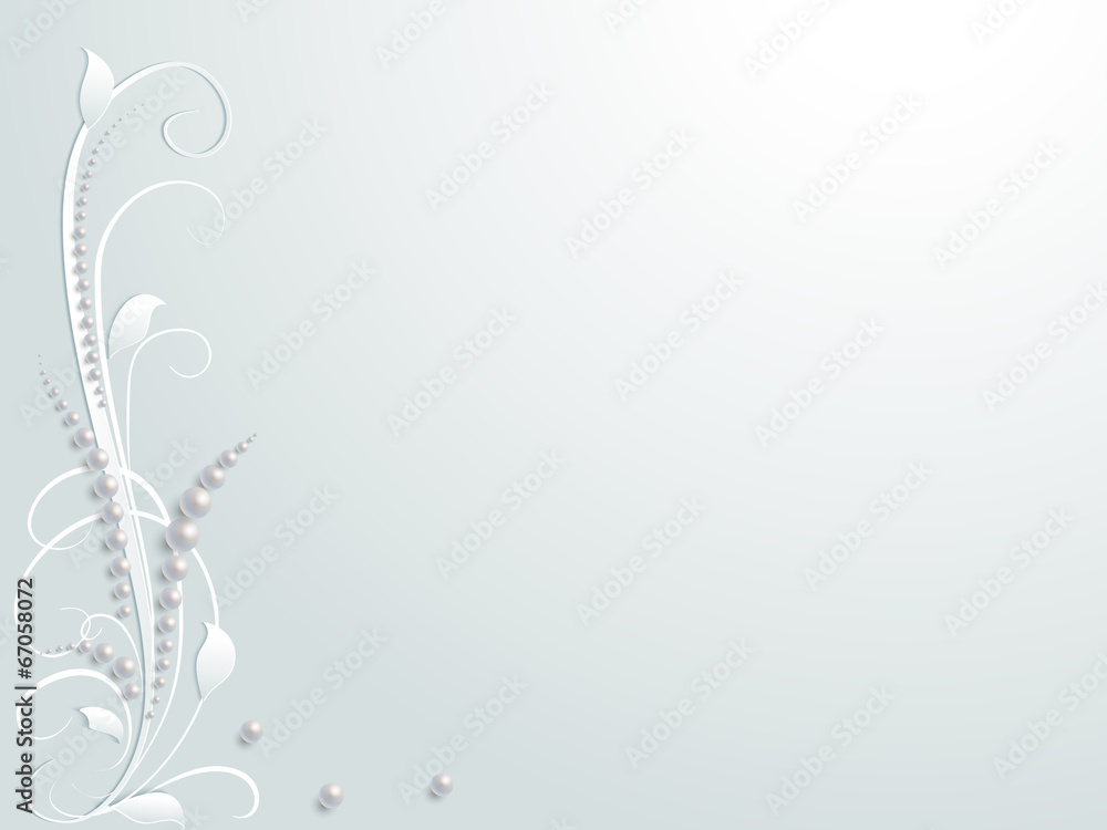 Lovely wedding paper card with floral ornamental and flowers Lovely wedding paper card with floral ornamental and flowers