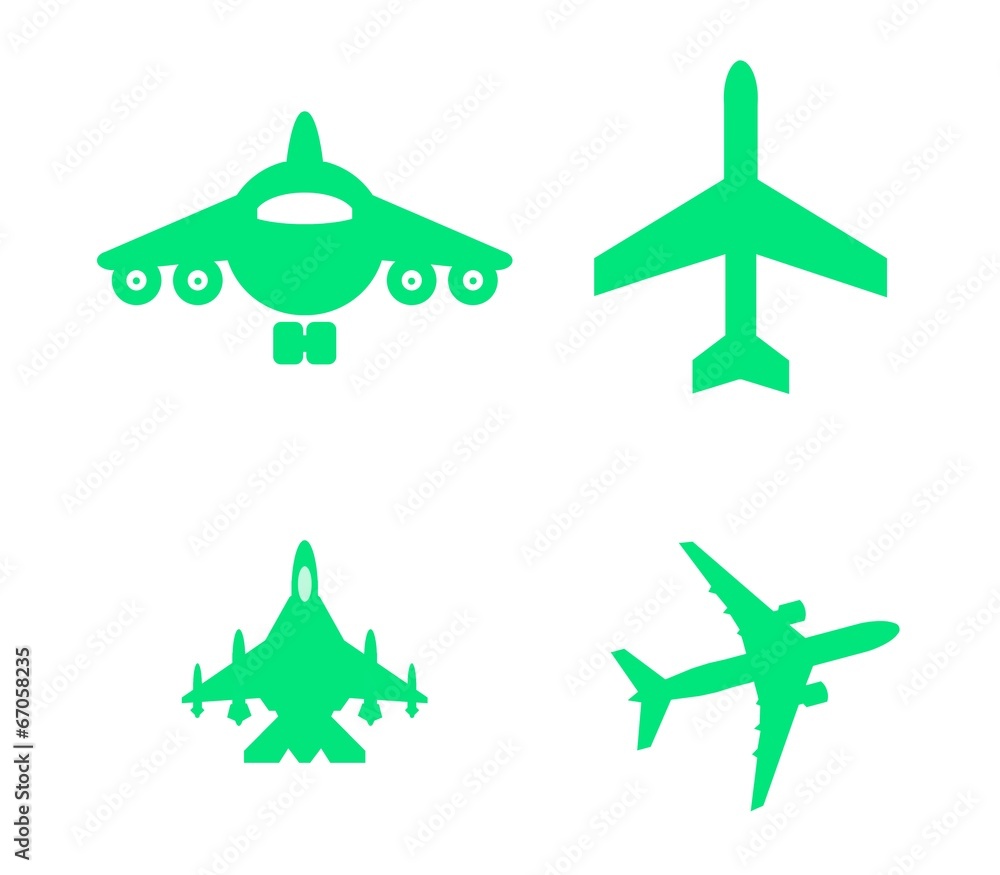 Avion en 4 icônes
