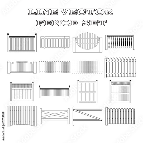 LINE VECTOR  FENCE  SET