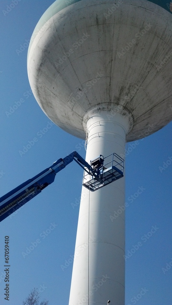 Cleaning Water Tower