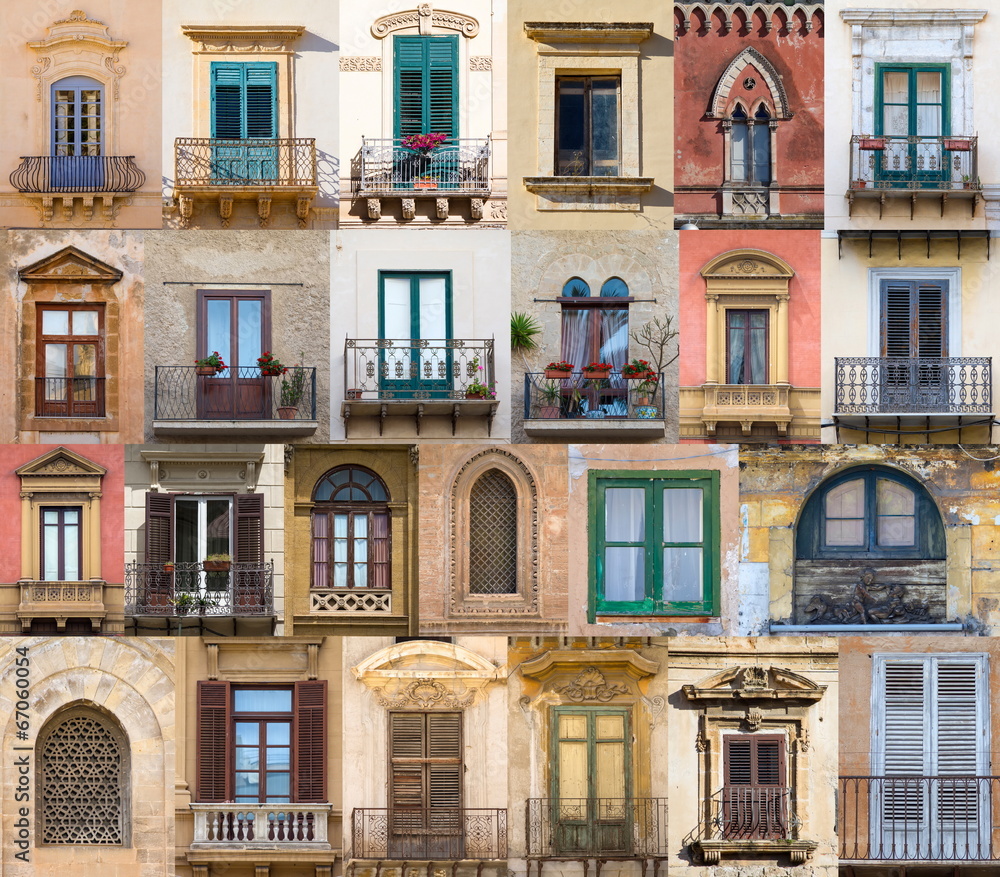 Obraz premium Windows from Sicily
