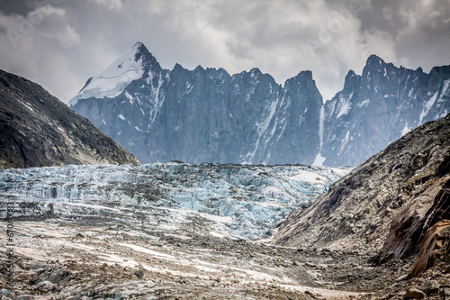 Argentiere Glacier view, Chamonix, Mont Blanc Massif, Alps, Fran