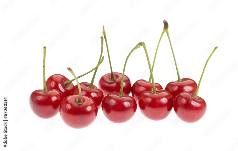 Fresh cherrys isolated on white Fresh cherrys isolated on white