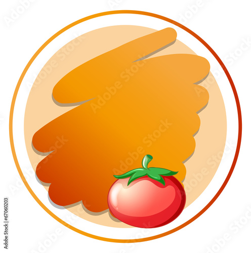 A round orange template