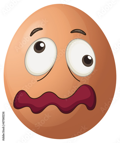 An egg with a face