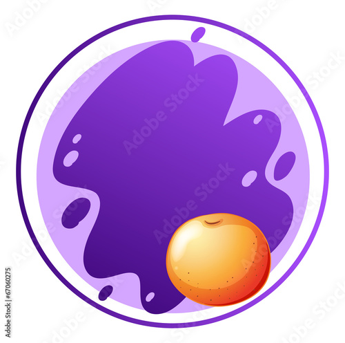 An empty template with an orange