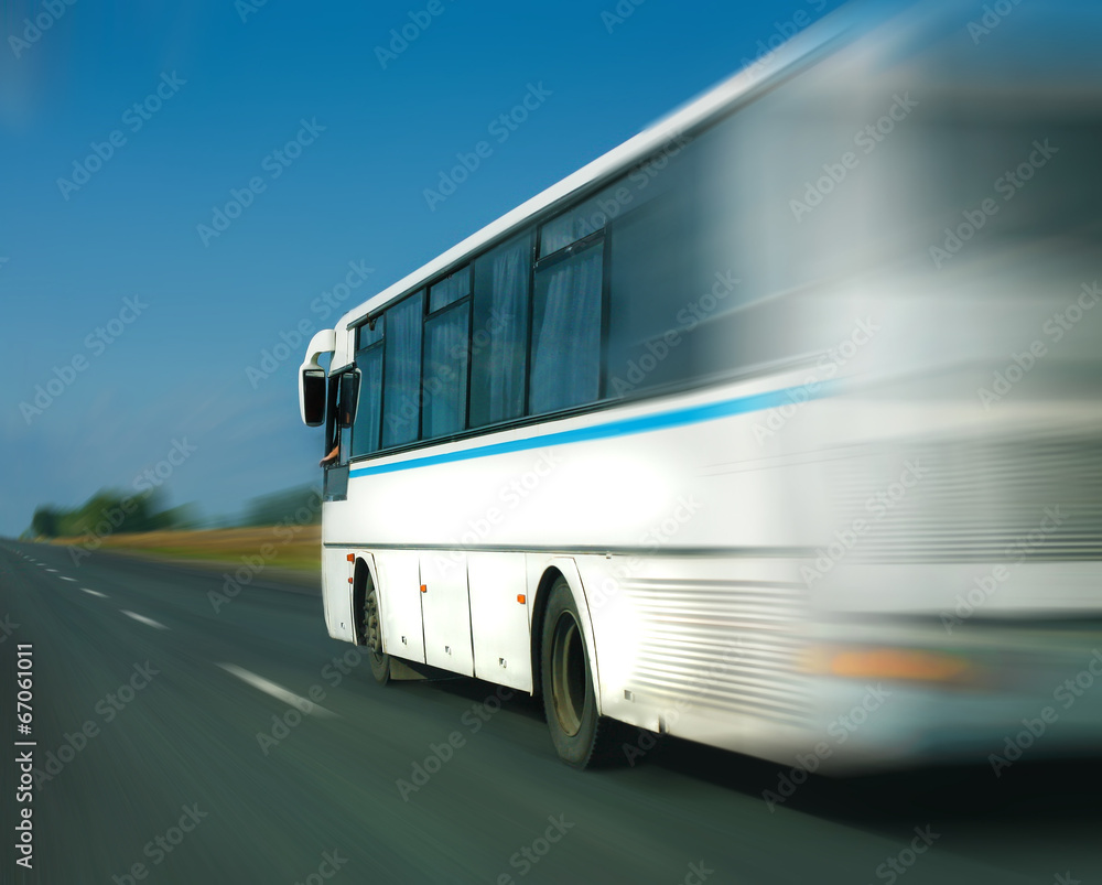 bus goes on the highway