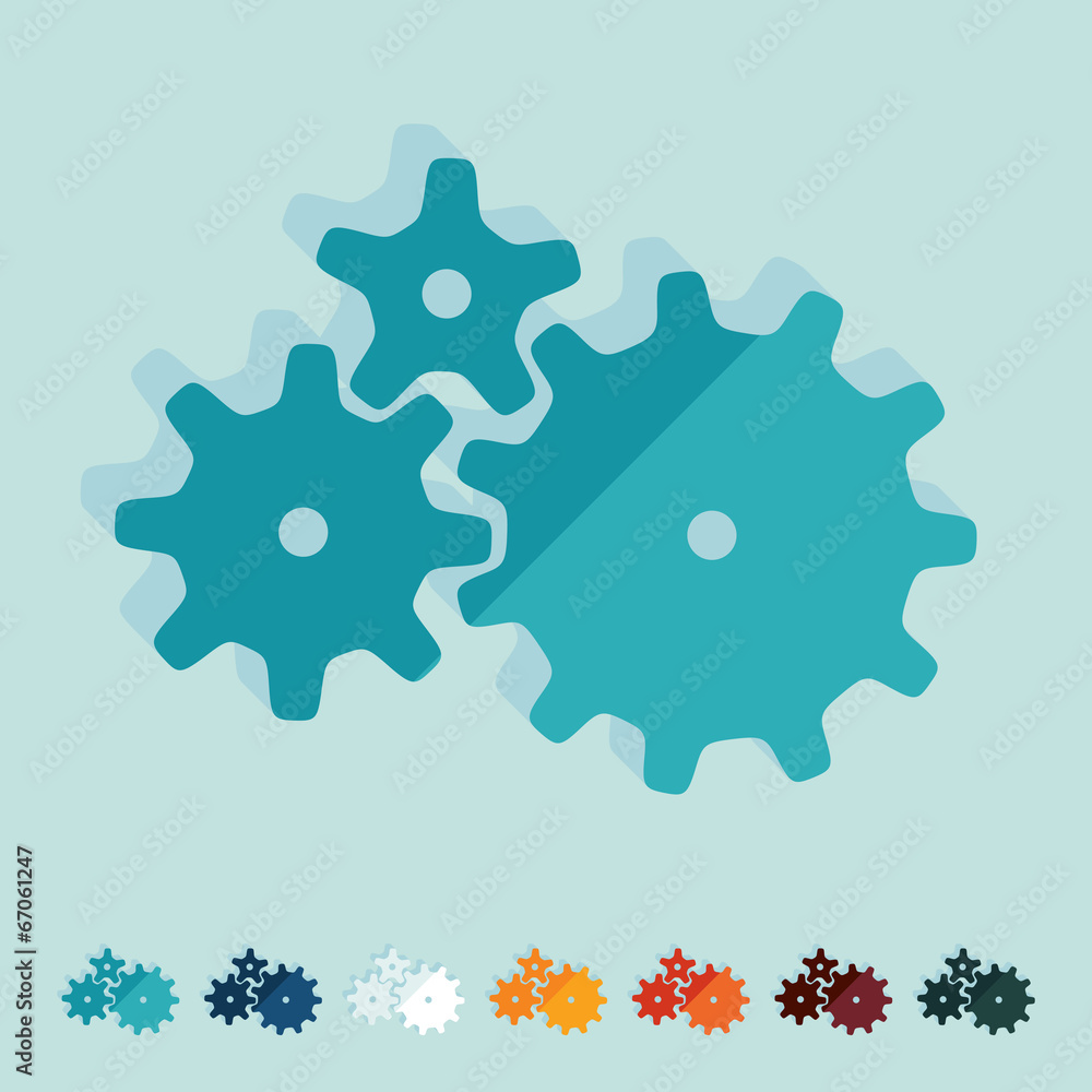Flat design: cogwheel Flat design: cogwheel