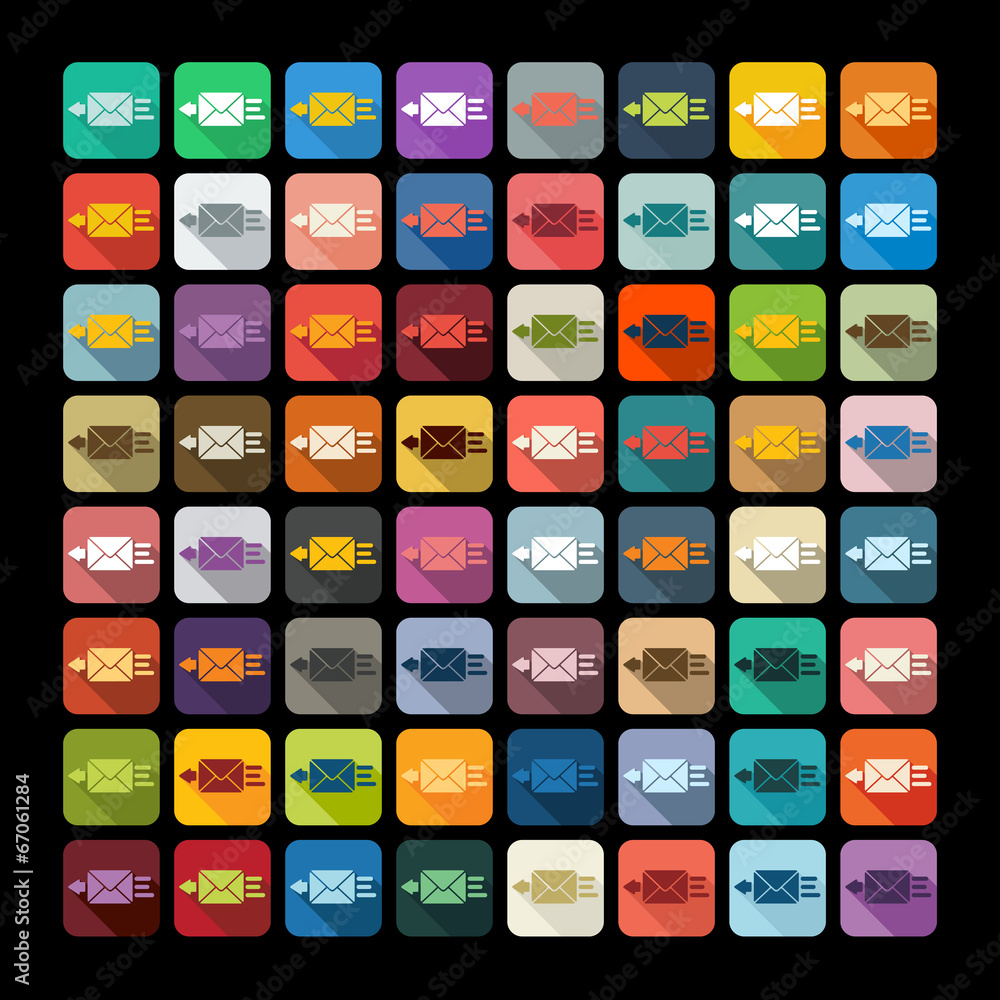 Flat design: envelope Flat design: envelope