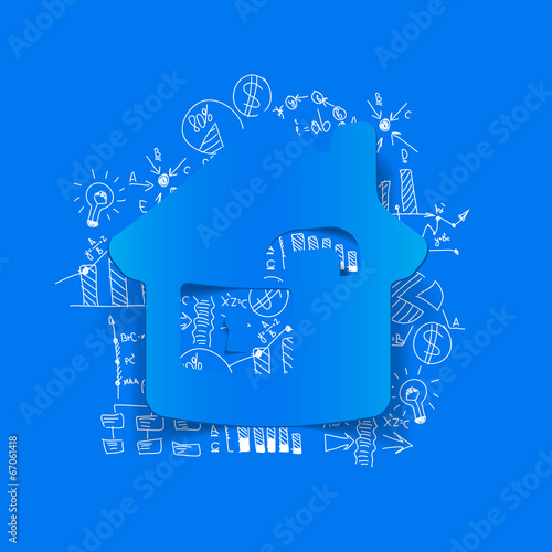 Drawing business formulas: house