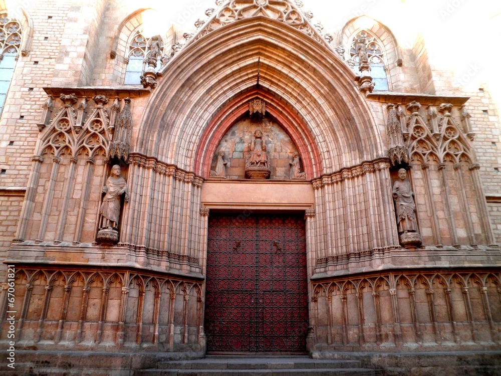 Barcelona Cathedral Door Entrance